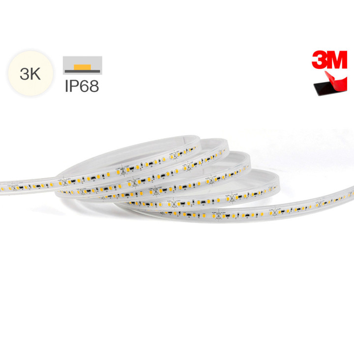 Vandtæt 48 V LED-bånd – 3000 K, CRI90, IP68