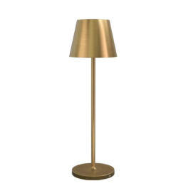 Genopladelig bordlampe i messing – RA97 og IP54