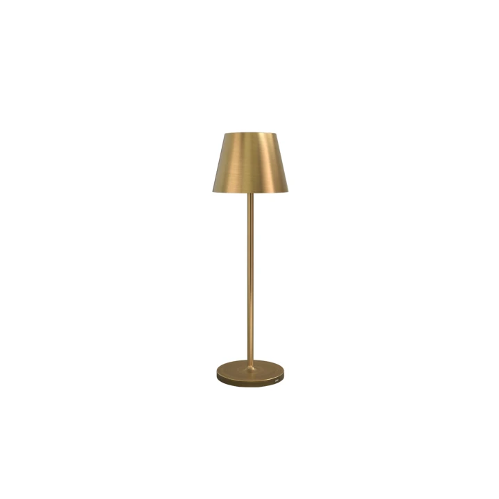 Genopladelig bordlampe i messing – RA97 og IP54