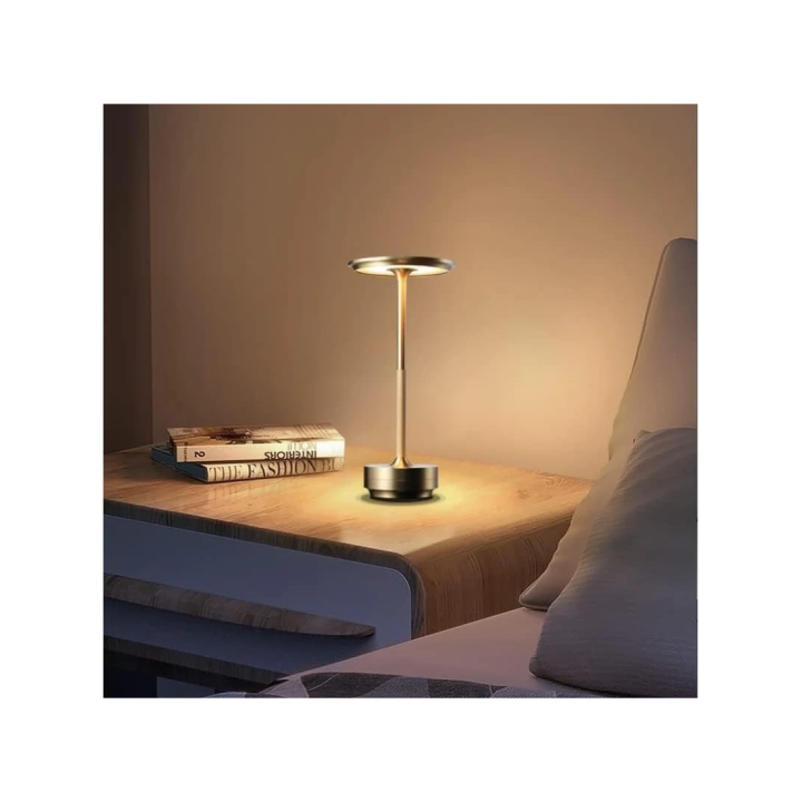 Genopladelig LED-bordlampe i guld – CCT og touch