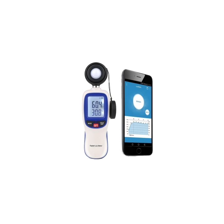 Bluetooth luxmeter 1–200.000 lux med app