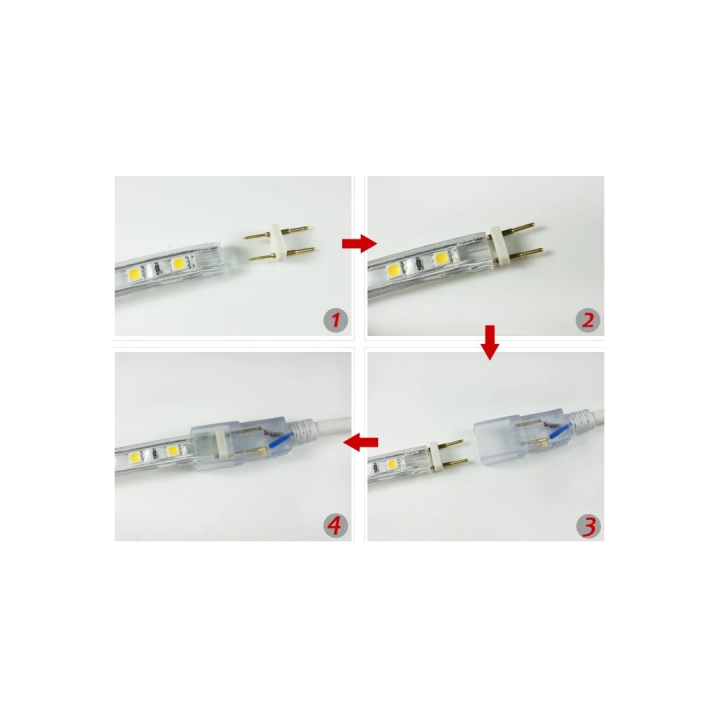 5 m vandtæt LED bånd 230 V – 6 W/m, IP67