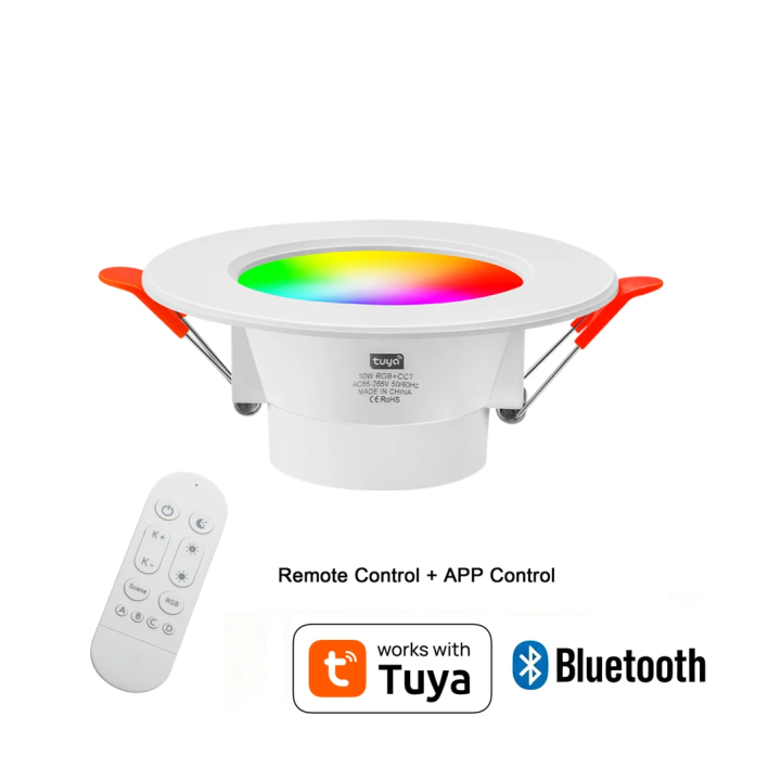 6 smarte LED downlights med RGB+CCT | 5W