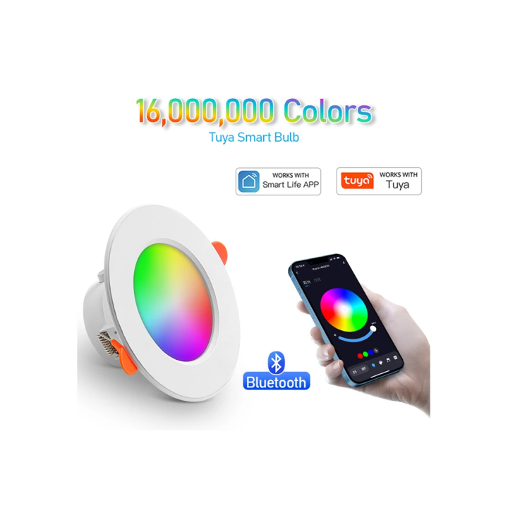 6 smarte LED downlights med RGB+CCT | 5W