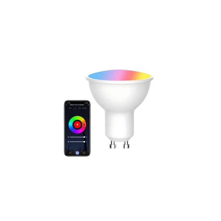 Smart GU10 LED-pære 5W RGB+CCT Wi-Fi Tuya