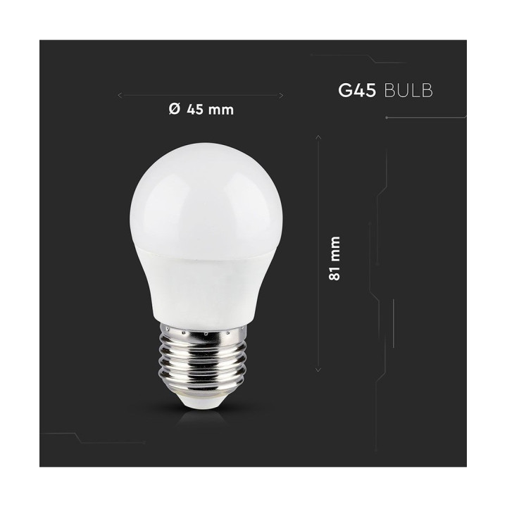 5 smarte E27 LED-pærer 5W RGB+CCT Wi-Fi G45