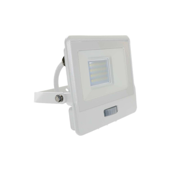 20W LED projektør med PIR sensor 4000K IP65 hvid