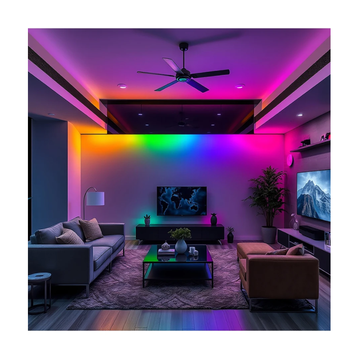 5m RGBIC Neon Flex LED-sæt med Bluetooth og fjernbetjening