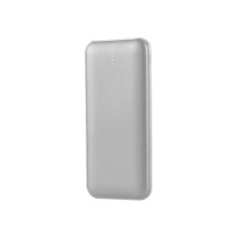 Powerbank 10.000 mAh 10W med LED-display – sølv