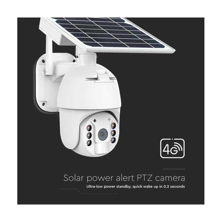 4G solcelle PTZ-kamera Full HD med PIR – V-Tac