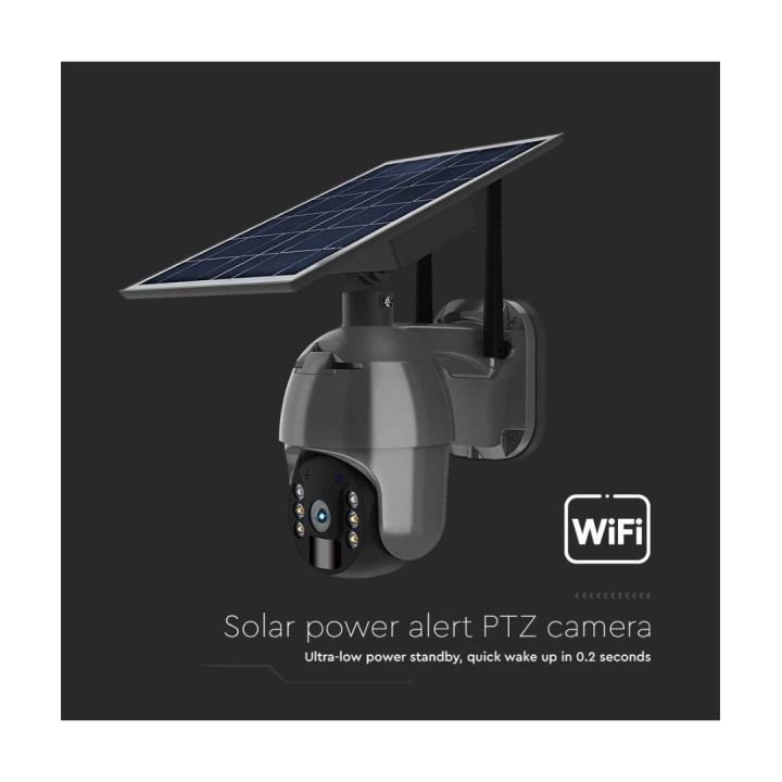 WiFi solcelle PTZ-kamera Full HD - V-Tac