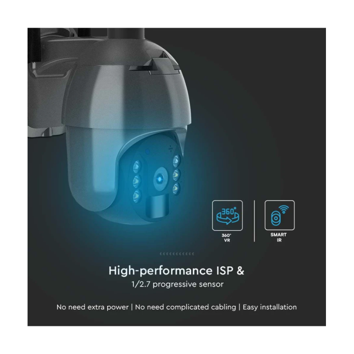 WiFi solcelle PTZ-kamera Full HD - V-Tac
