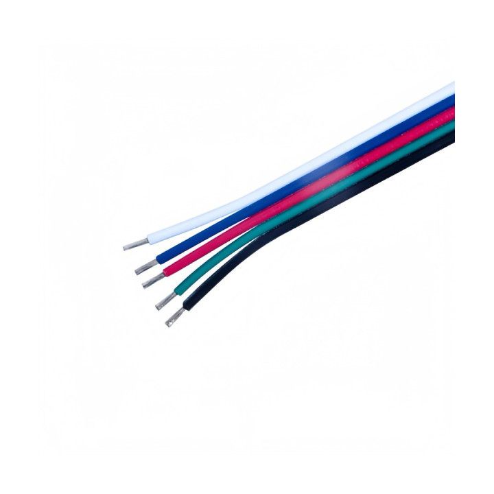 5 m RGBW-kabel til LED-strip 12/24 V - 5-leder