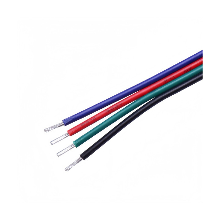 5 m RGB-kabel til LED-strip 12/24 V - 4-leder