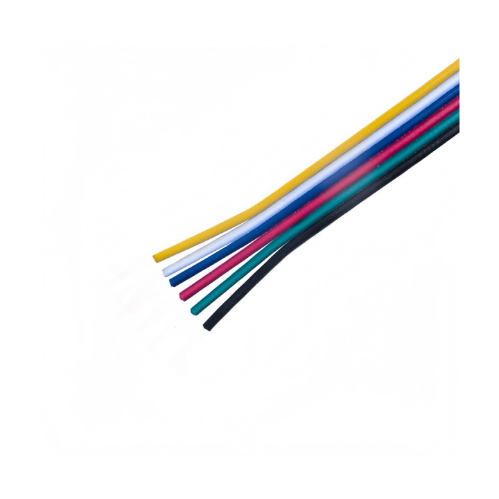 5 m RGB+CCT-kabel til LED-strip 12/24 V - 6-leder