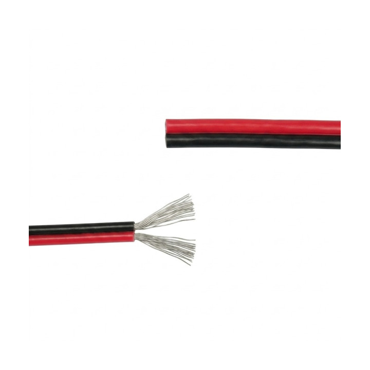 5 m rød/sort kabel 2 x 0,35 mm² til LED-strip