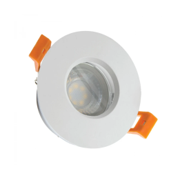 Hvid GU10 LED downlight, rund og IP65 | Uden pære