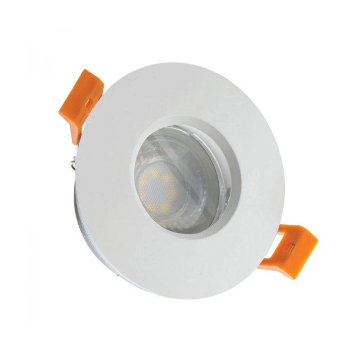 Hvid GU10 LED downlight, rund og IP65 | Uden pære