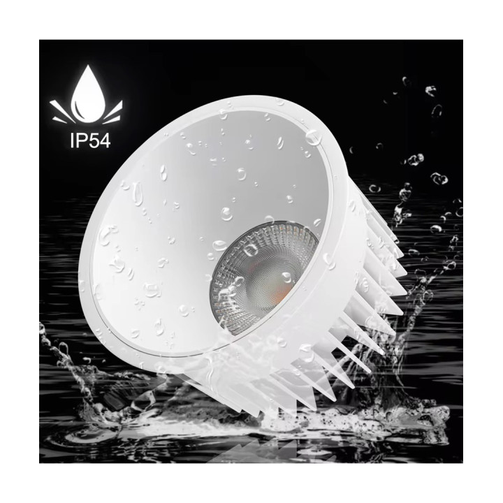 Dæmpbar LED downlight Ø85 mm 10W RA99 IP54
