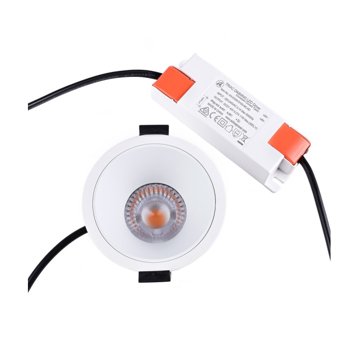 Dæmpbar LED downlight Ø85 mm 10W RA99 IP54