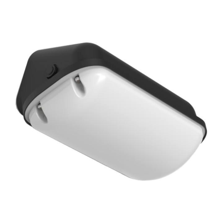 Sort LED-facadearmatur 6,5–12W 2CCT IP65