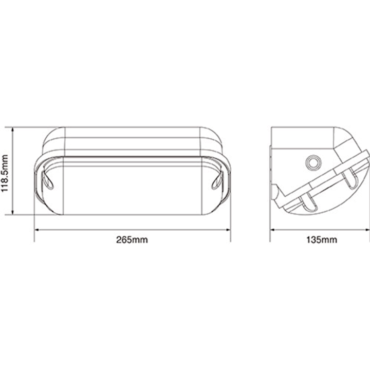 Sort LED-facadearmatur 6,5–12W 2CCT IP65
