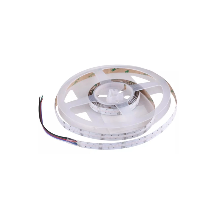 5m 24W/m RGB+WW COB-LED strip 24V DC, IP20, 840 LED pr. mete