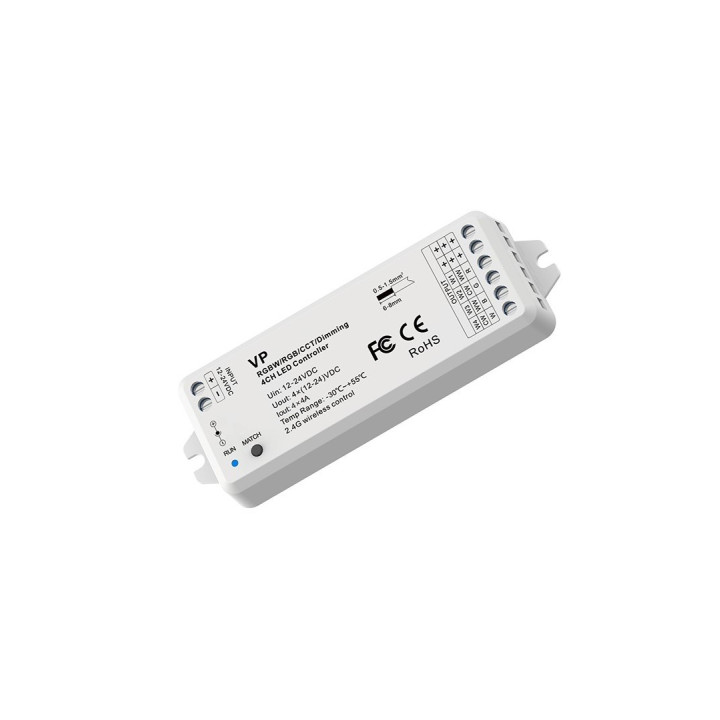 RGB+WW LED strip controller 12V (72W), 24V (144W)