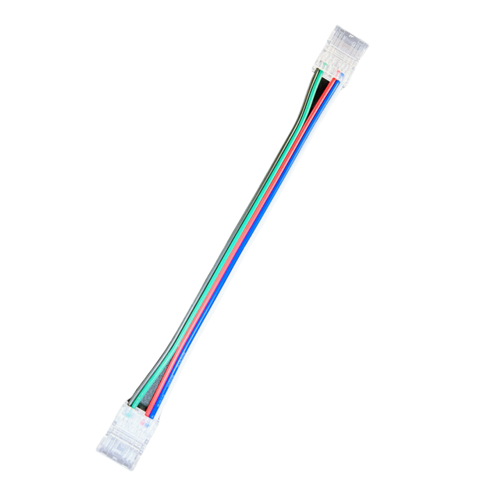 Samler med ledning til LED strip 12mm, RGB+W COB, IP20, 5V-2