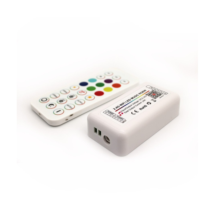 RGB+WW Wifi controller med fjernbetjening appstyring, stemme