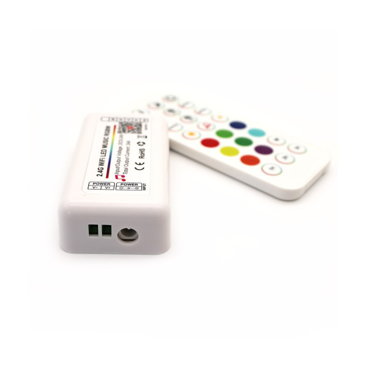 RGB+WW Wifi controller med fjernbetjening appstyring, stemme