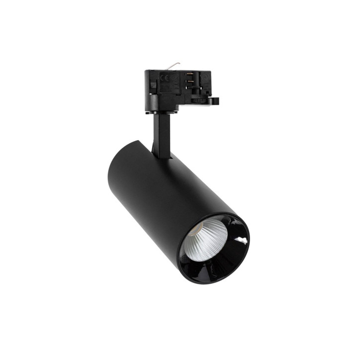 25W 3-faset RA80 skinnespot – Sort, To spredningsgrader | 3-