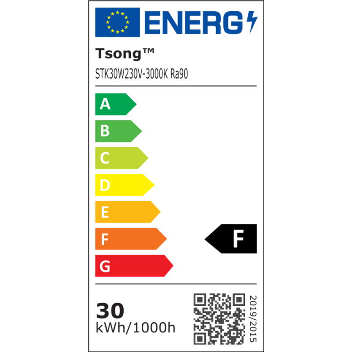 30W 3-faset RA90 skinnespot – 100 lm / W, 36 grader, Sort, L