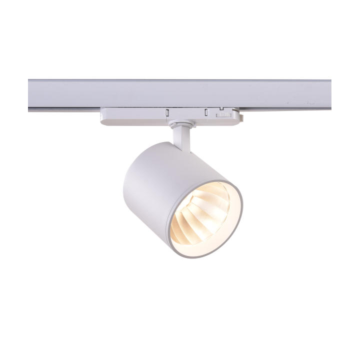 30W 3-faset RA90 skinnespot – 175 lm / W, 38 grader, Hvid | 