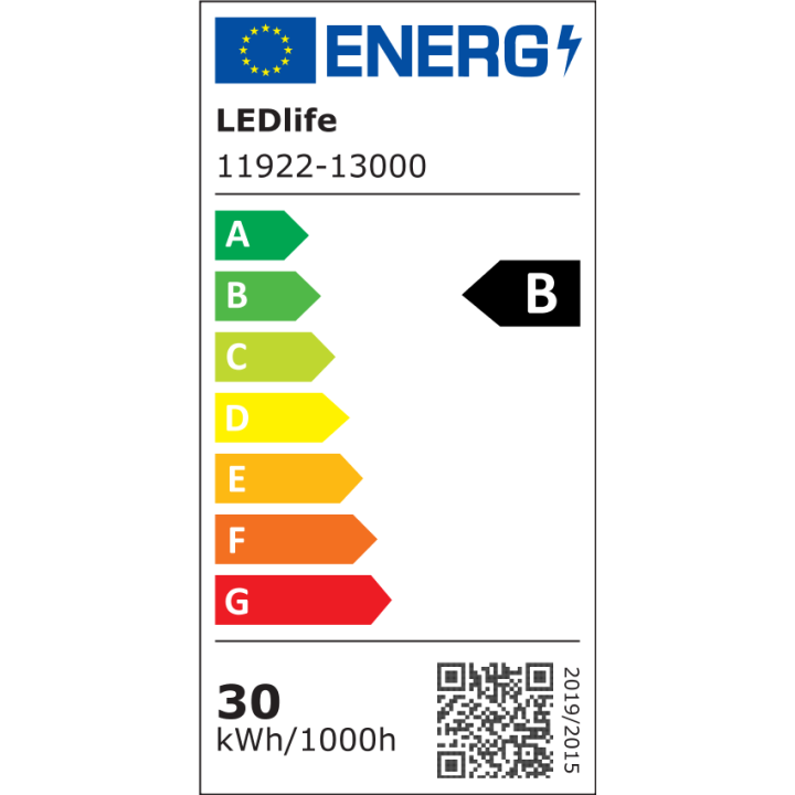 30W 3-faset RA90 skinnespot – 175 lm / W, 38 grader, Hvid | 
