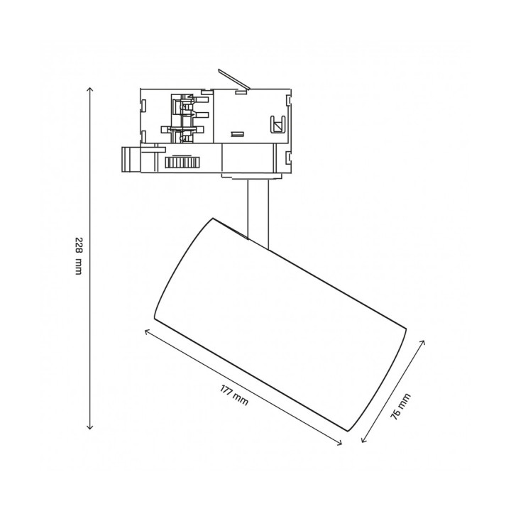 24W 3-faset skinnespot 3i1 – 25°, CCT, Hvid | 3-faset skinne