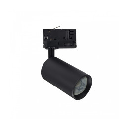 6W 3-faset Dæmpbar GU10 DimToWarm skinnespot – Sort, 1800K-3