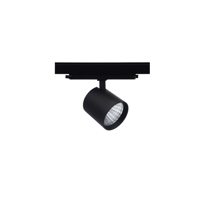 30W sort DALI skinnespot – RA 90, 38 grader, 3-faset | 3-fas