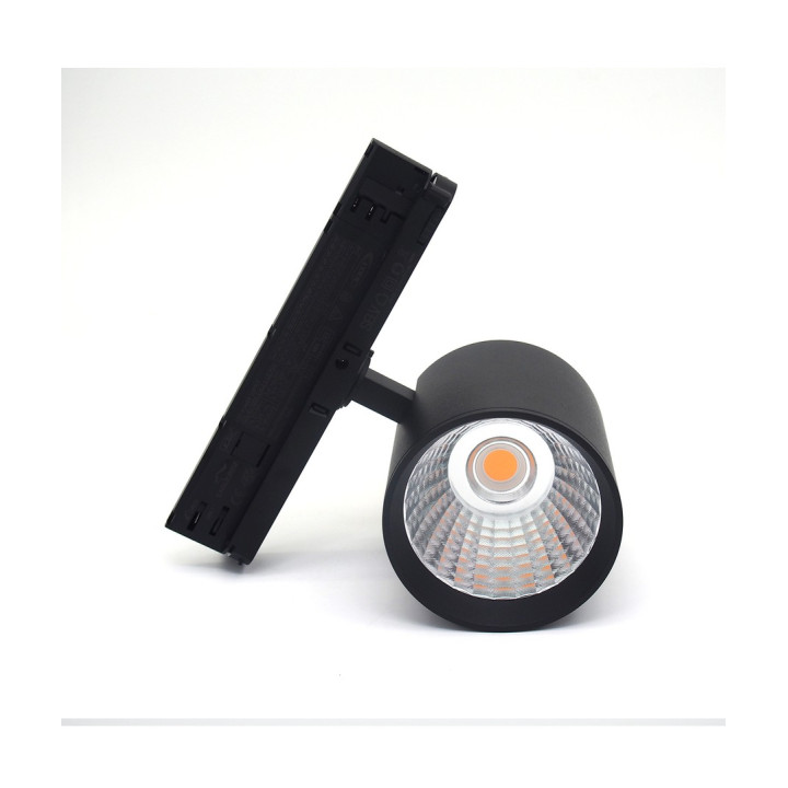 30W sort DALI skinnespot – RA 90, 38 grader, 3-faset | 3-fas