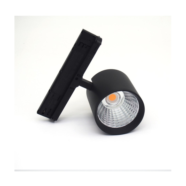 30W sort DALI skinnespot – RA 90, 38 grader, 3-faset | 3-fas
