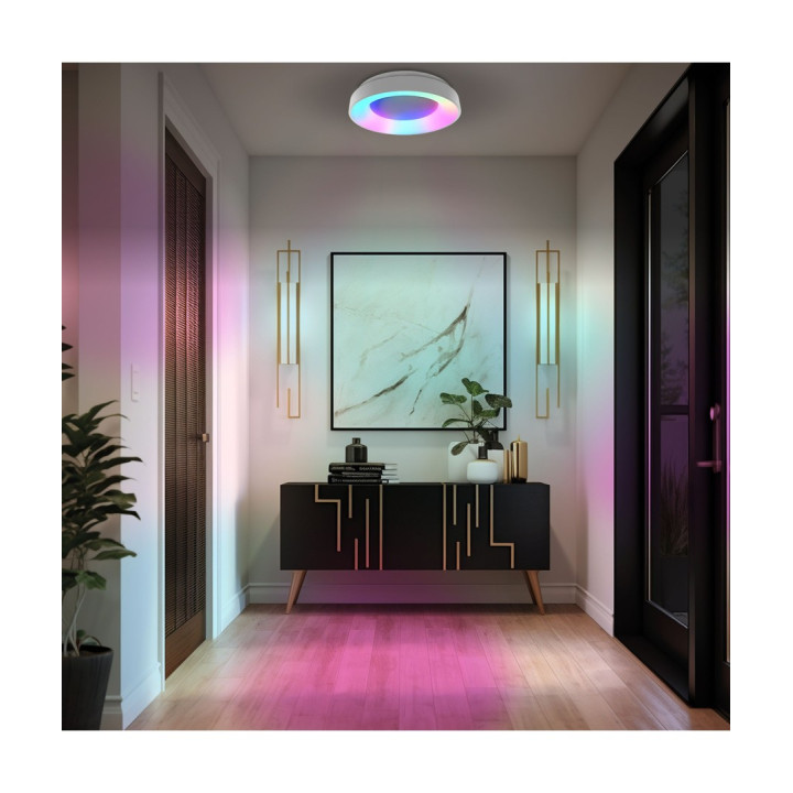 72W RGB+CCT LED loftslampe Ø45 cm – dæmpbar med fjernbetjening
