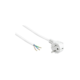 1,5 m strømkabel med Schuko-stik – hvid, 250V, 16A