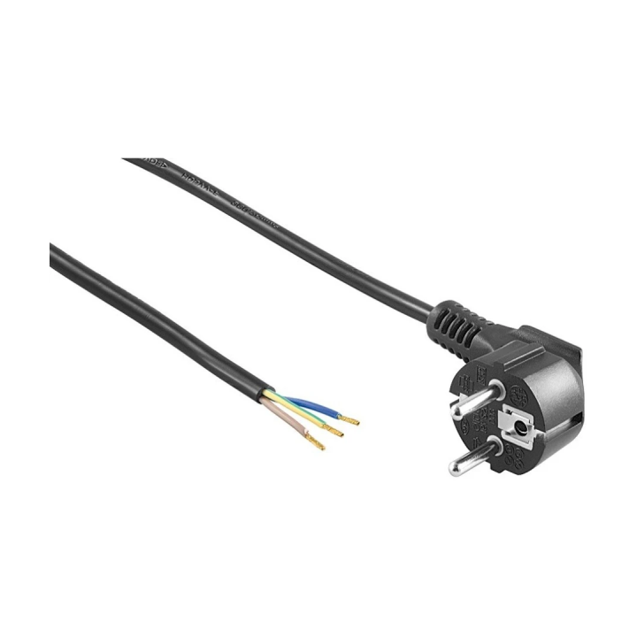1,5 m strømkabel med Schuko-stik – sort, 250V, 16A