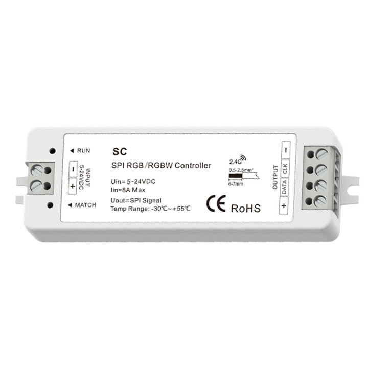 SPI RGB/RGBW controller - 1024 pixels, 2,4 GHz, 5-24V