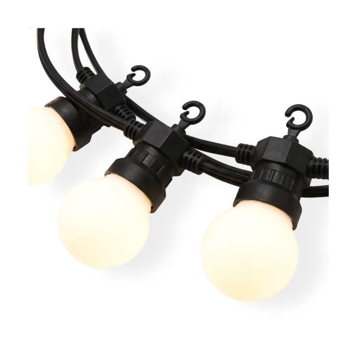 5 m LED lyskæde med 10 varm hvide pærer - 5W, IP44