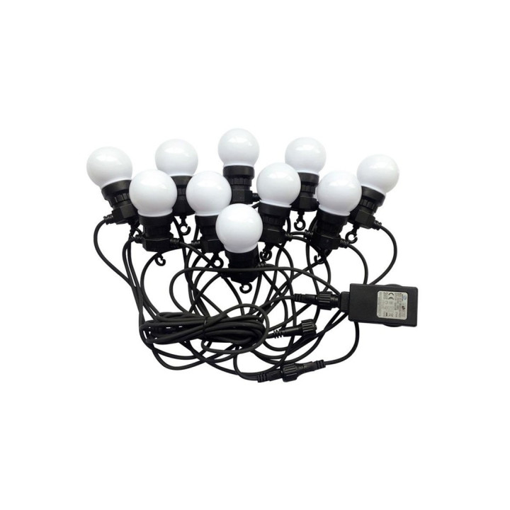 5 m LED lyskæde med 10 varm hvide pærer - 5W, IP44