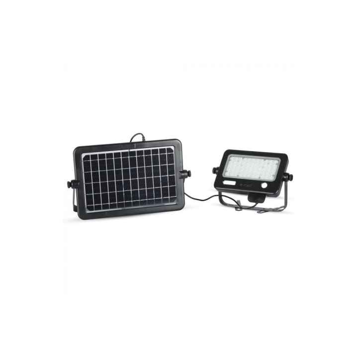 10W LED solcelleprojektør med sensor – 1100 lm, 4000K, IP65