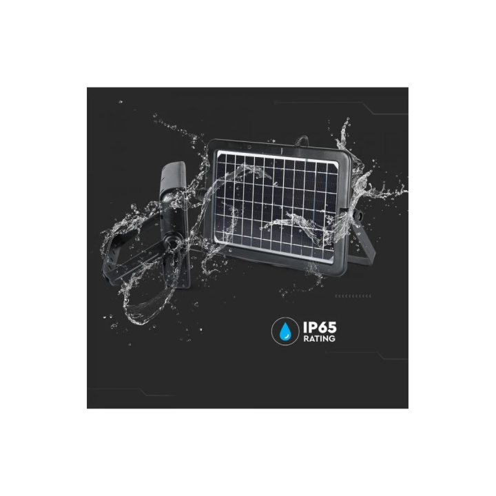 10W LED solcelleprojektør med sensor – 1100 lm, 4000K, IP65