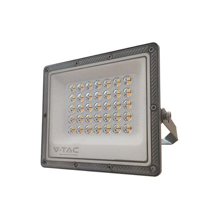 30W LED projektør med 3 lysfarver – grå, IP65