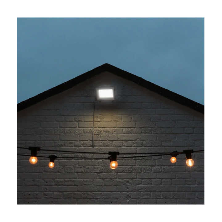 30W LED projektør med 3 lysfarver – grå, IP65
